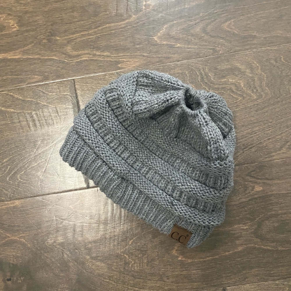 C.C beanie with ponytail hole